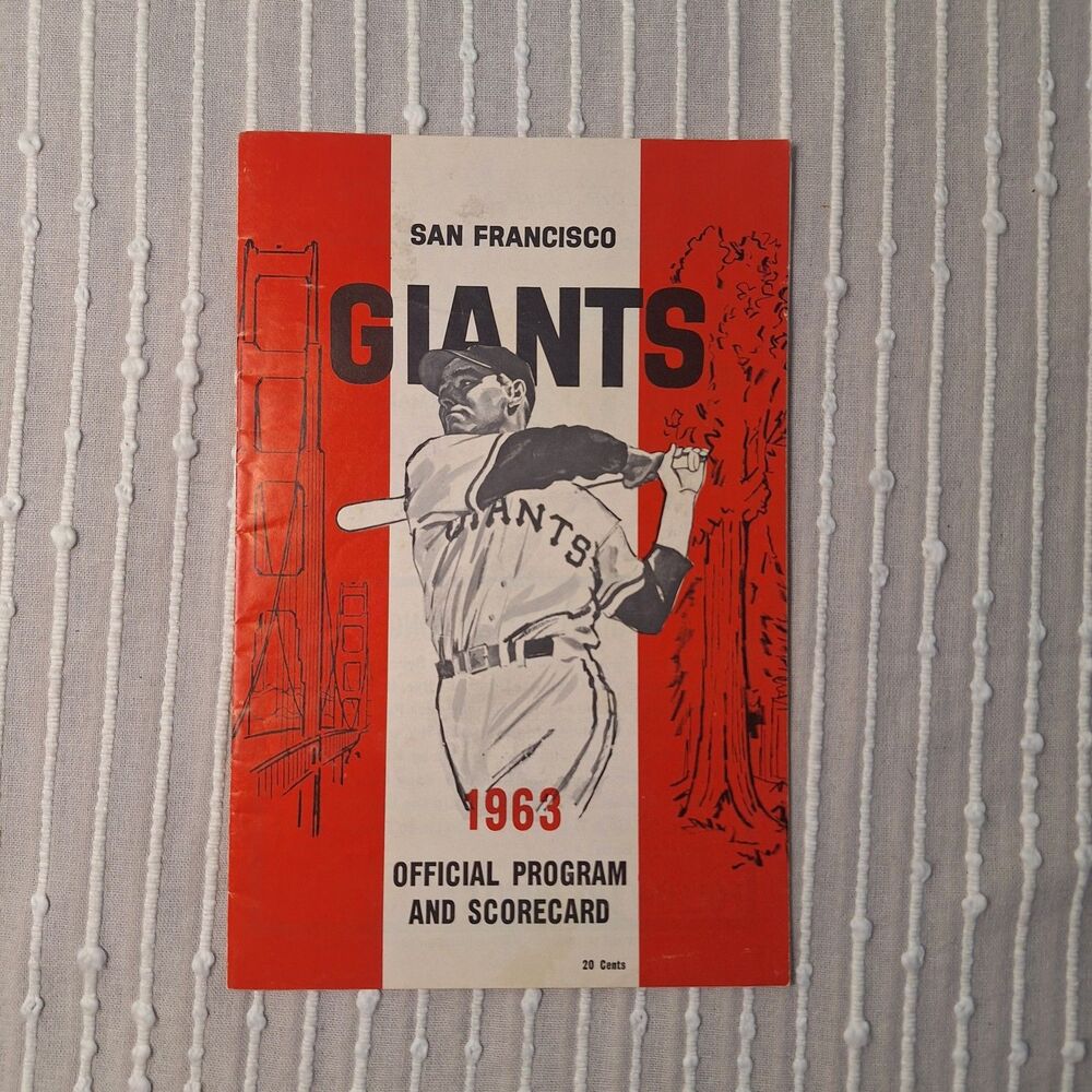 1963 San Francisco Giants Un Scored Card VS. New York Mets